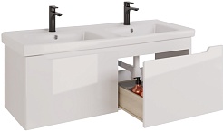 Dreja Мебель для ванной W 125 подвесная белая – фотография-9